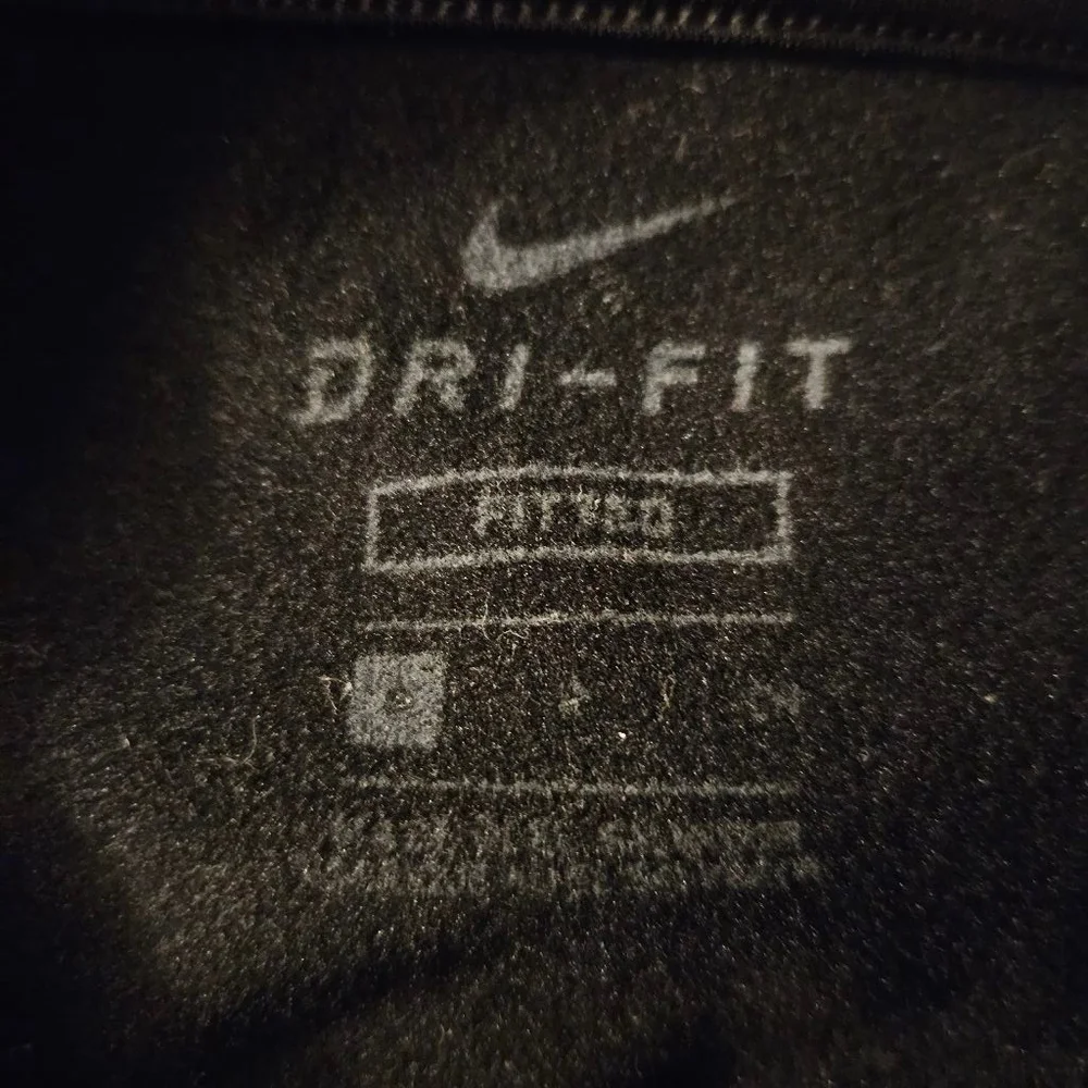 Nike Dri-FIT Small Black 1/4 Zip Fitted Long Sleeve Athletic Sweatshirt - Picture 8 of 10